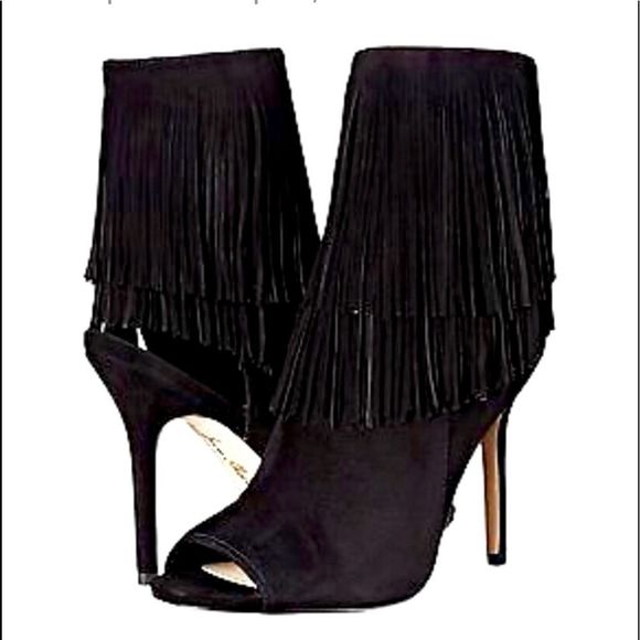 Sam Edelman Shoes - Sam Edelman Arizona Tassel Peep Toe Heel Black